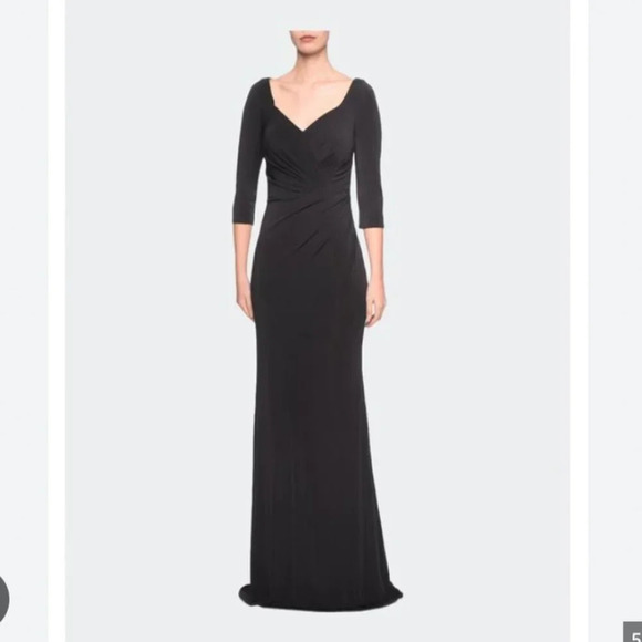 NWT La Femme Ruched Bodice Sheath Gown Size 10 - Picture 1 of 4
